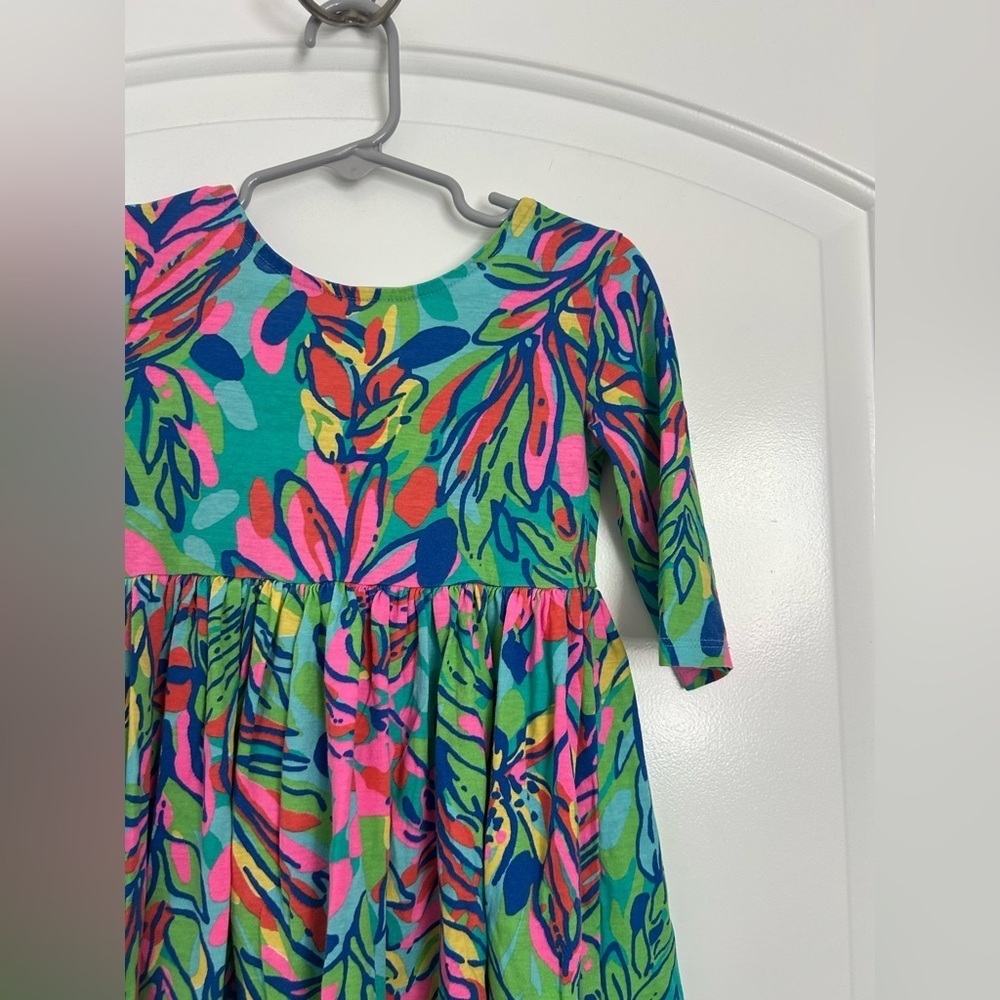 Lilly Pulitzer Mini Loro Dress Floral Circle Dress mommy and me Girls XS (2-3) - Picture 4 of 9